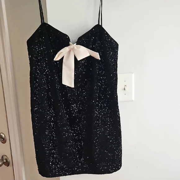blue dress for baby girl BLACK SPARKLY SHORT DRESS – Savvy Seconds Boutique main image 0